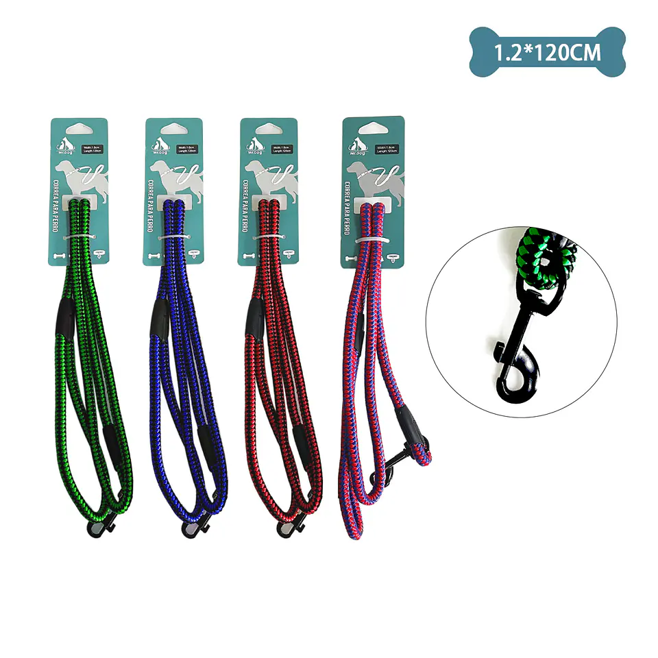 Correa redonda de nylon para mascota 1.2cm*1.2m Color Aleatorio 1