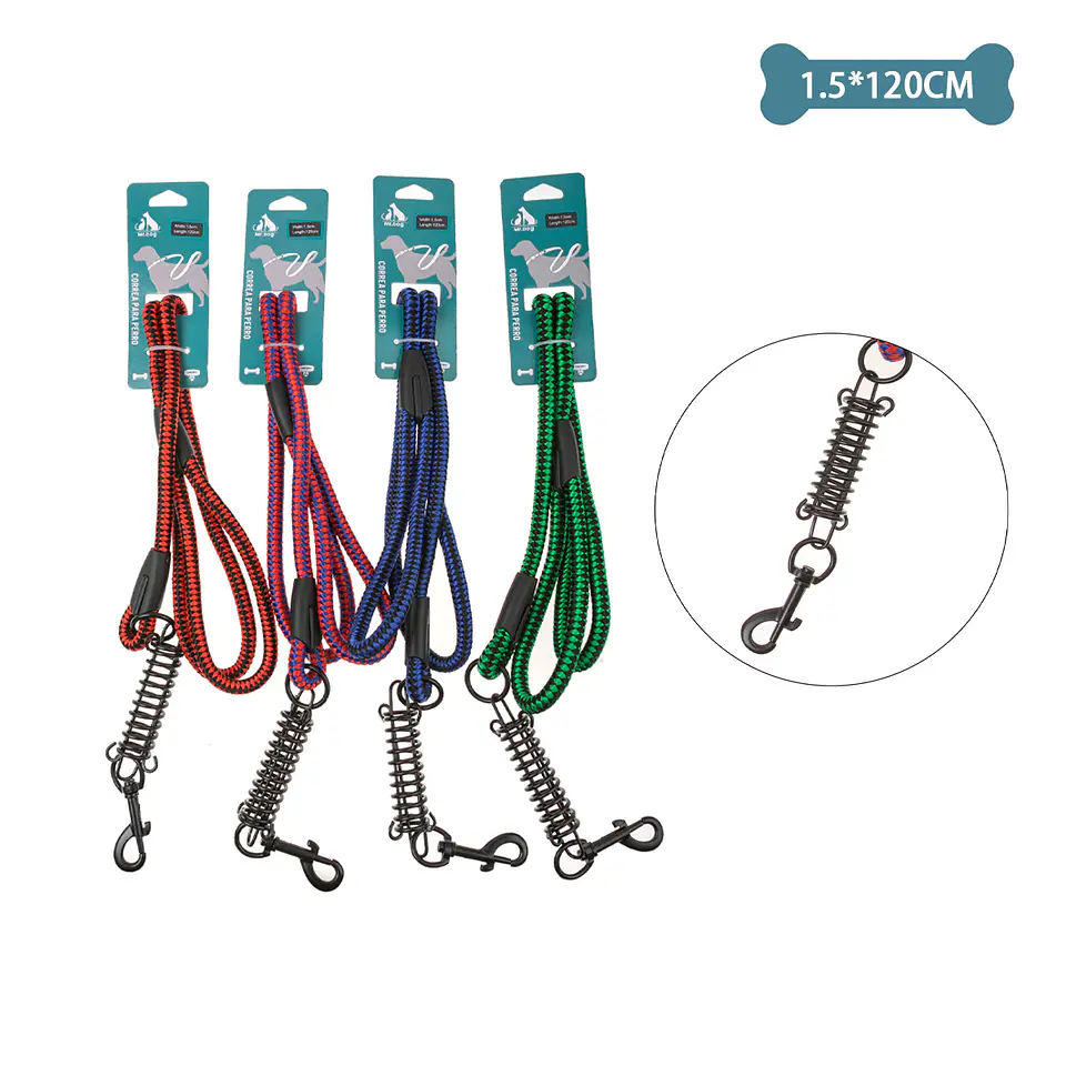 Correa con resorte para mascota 1.5cm*1.2m Color Aleatorio 1