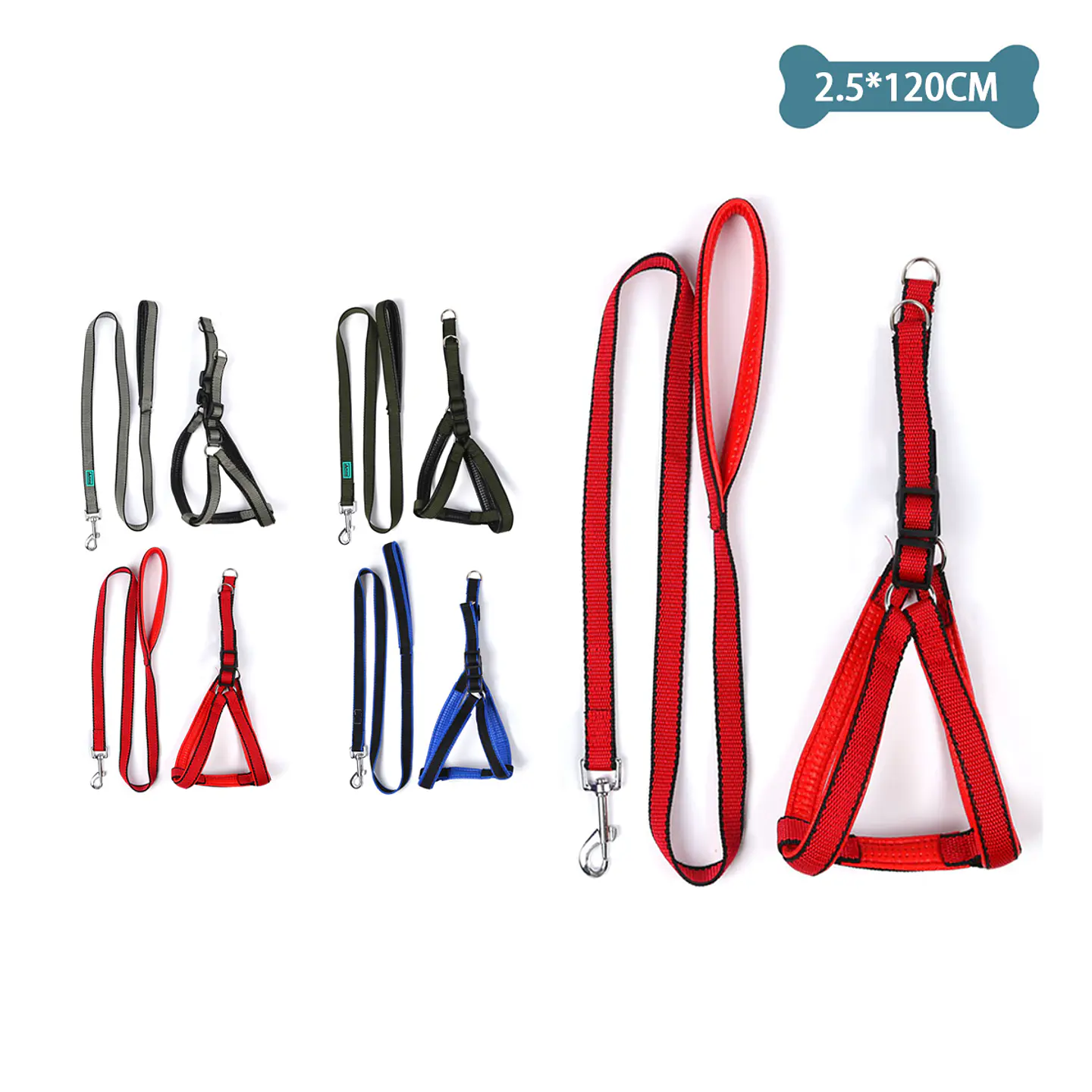 Set de arnés y correa 2.5cm*120cm Color Aleatorio 1