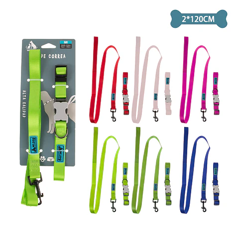 Set de arnés y correa de nylon 2.0cm*120cm Color Aleatorio