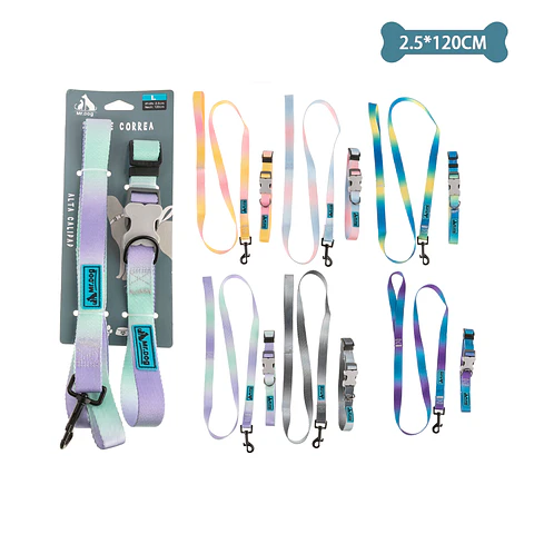 Set de arnés y correa de nylon 2.5cm*120cm Color Aleatorio