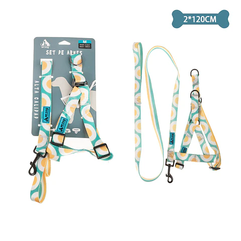 Set de arnés y correa de nylon 2.0cm*120cm