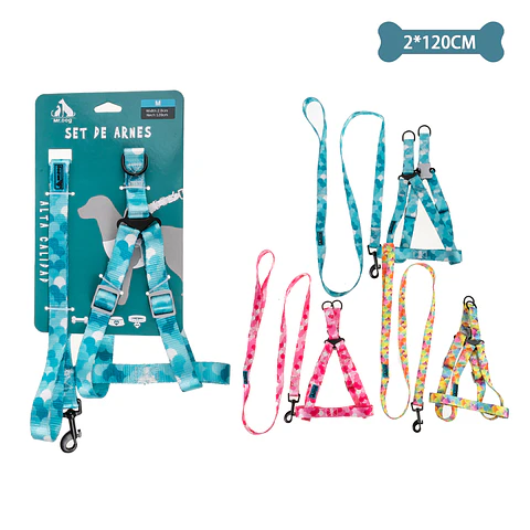Set de arnés y correa 2.0cm*120cm Color Aleatorio