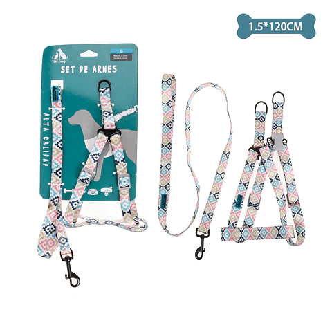 Set de arnés y correa 1.5cm*120cm