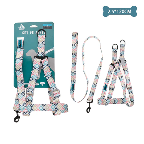 Set de arnés y correa 2.5cm*120cm