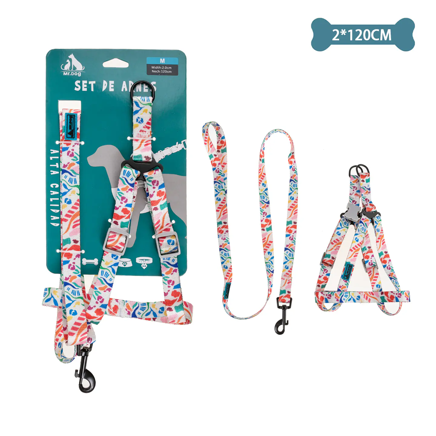 Set de arnés y correa 2.0cm*120cm 1