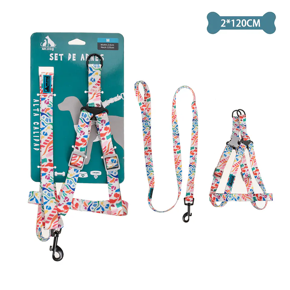 Set de arnés y correa 2.0cm*120cm 1