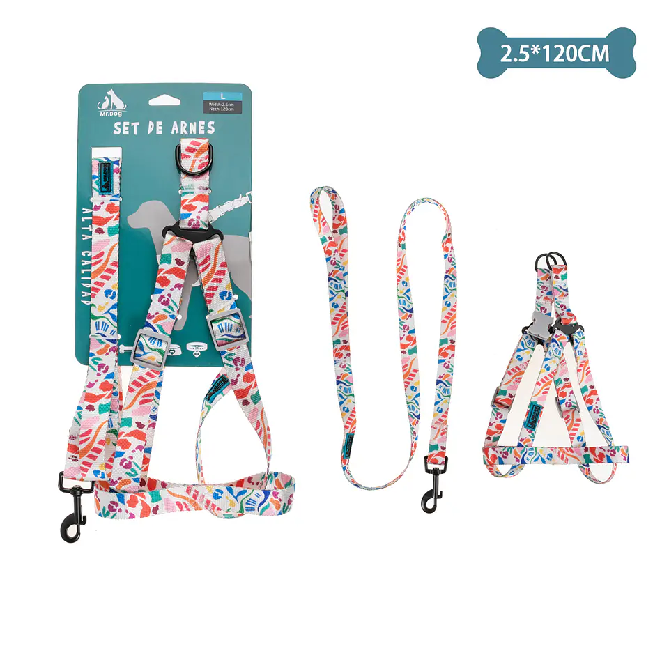 Set de arnés y correa 2.5cm*120cm 1