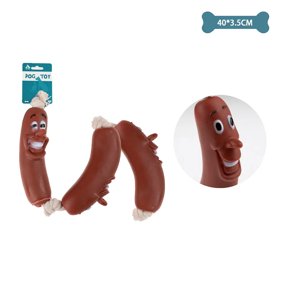 Juguete de salchicha triple 40*3.5cm 1