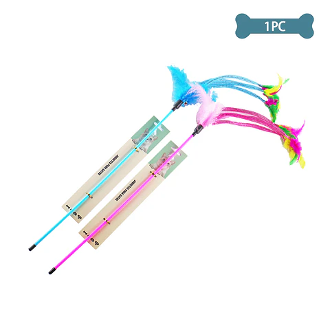 Juguete para gato varita con tubo serpenteante Color Aleatorio