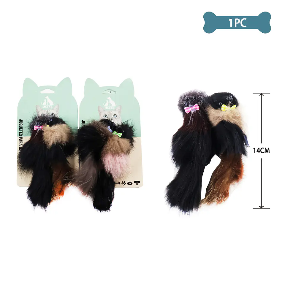 Juguete para gato peluche de ratón 14cm Color Aleatorio 2