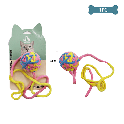 Juguete para gato pelota de chenille 6cm