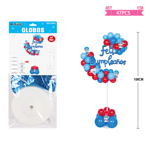 Arco de globos con base capitan america 160cm 47pcs