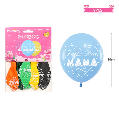 Set de globos feliz día mamá 30cm 5pcs