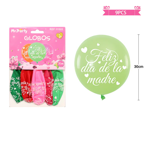Set de globos feliz día de la madre 30cm 5pcs