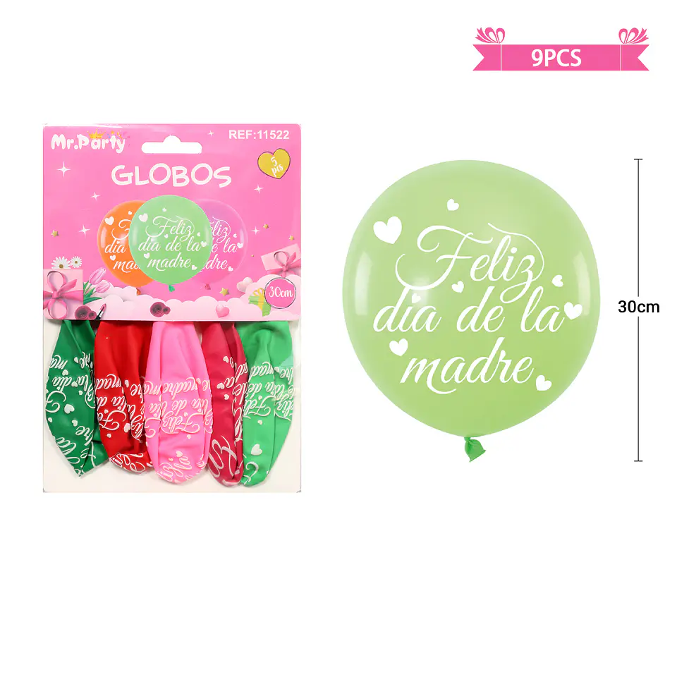 Set de globos feliz día de la madre 30cm 5pcs 1