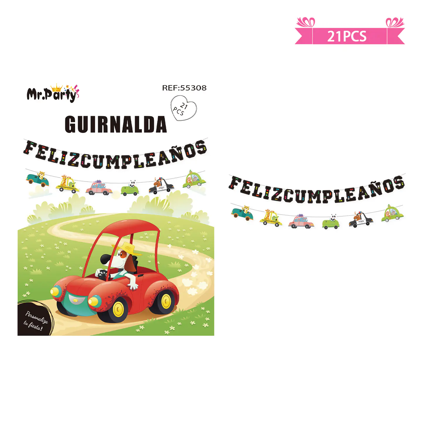Guirnaldas de autos 5m 21pcs 1