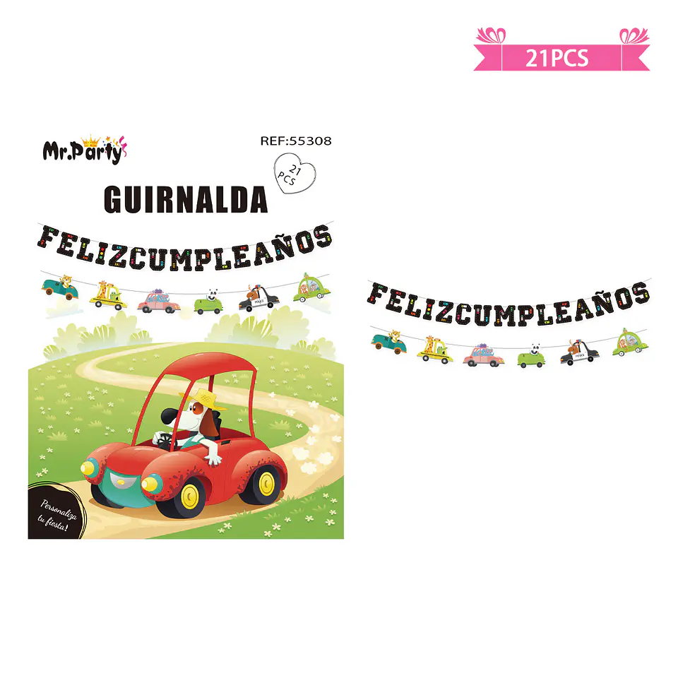Guirnaldas de autos 5m 21pcs 1