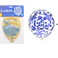 Globos de látex con confetti de redondo azul 90cm - Miniatura 2