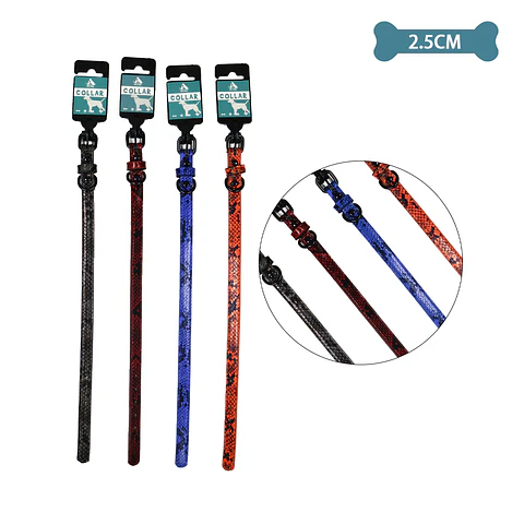 Collar PU para mascota Color Aleatorio 2.5cm 12pcs