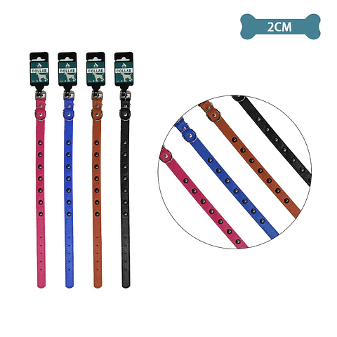 Collar PU con tachuelas Color Aleatorio 2.0cm 12pcs