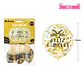 Globos de látex con confetti redondo dorado feliz cumpleaños 30cm 3pcs - Miniatura 2