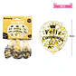 Globos de látex con confetti redondo dorado feliz cumpleaños 30cm 3pcs - Miniatura 2