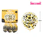 Globos de látex con confetti redondo dorado feliz cumpleaños 30cm 3pcs - Miniatura 2