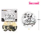 Globos de látex con confetti redondo plateado feliz cumpleaños 30cm 3pcs - Miniatura 2
