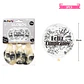 Globos de látex con confetti redondo plateado feliz cumpleaños 30cm 3pcs - Miniatura 2