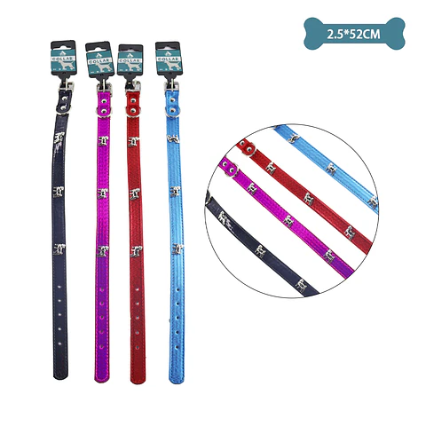 Collar PU con tachuelas de perro Color Aleatorio 2.5*52cm 12pcs