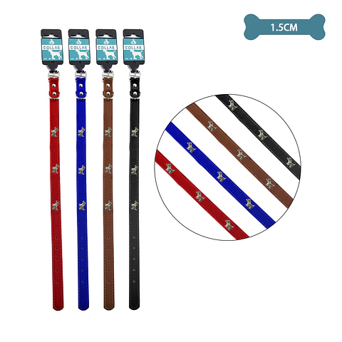 Collar PU con tachuelas de perro Color Aleatorio 1.5cm 12pcs