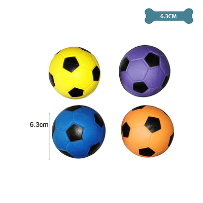 Pelota de fútbol para mascotas color aleatorio 6.3cm 85g