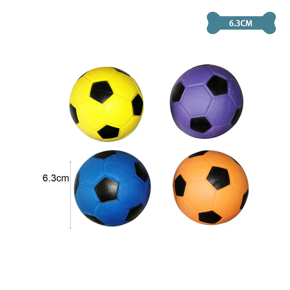 Pelota de fútbol para mascotas color aleatorio 6.3cm 85g 1