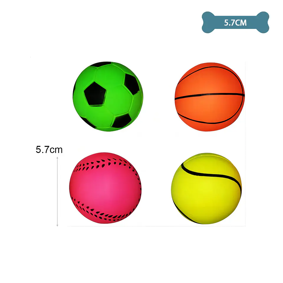 Pelota para mascotas diseño aleatorio 5.7cm  1