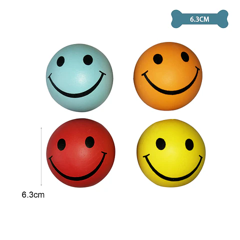 Pelota sonriente para perro color aleatorio 6.3cm