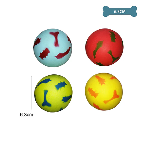 Pelota para mascotas color aleatorio 6.3cm 