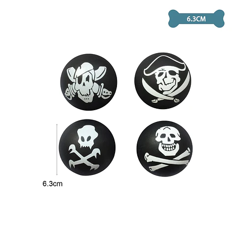 Pelota de pirata para perro diseño aleatorio 6.3cm