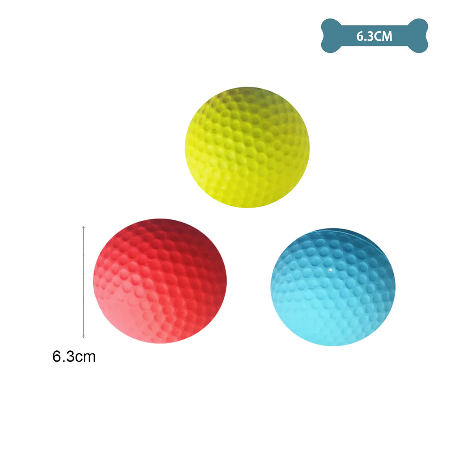 Pelota de golf para perro color aleatorio 6.3cm 2