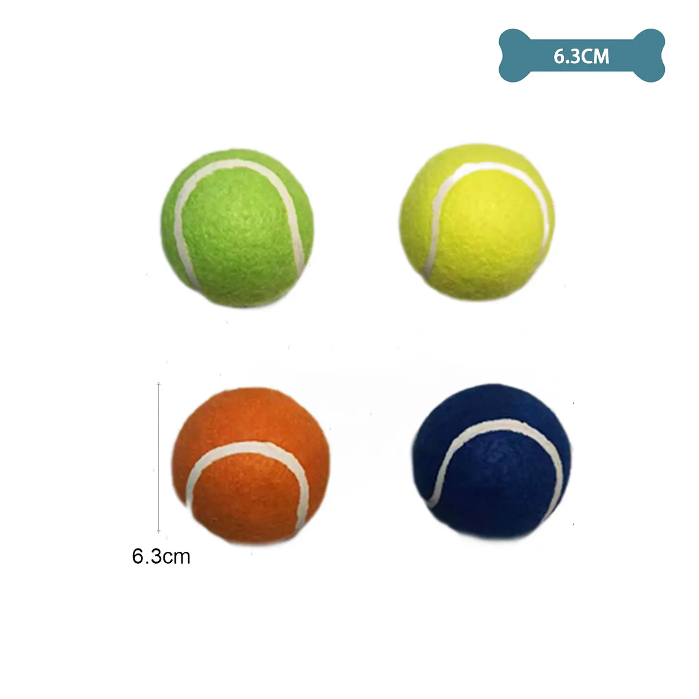 Pelota hueca de tenis sonora sabor a vainilla color aleatorio 6.3cm 260g 1