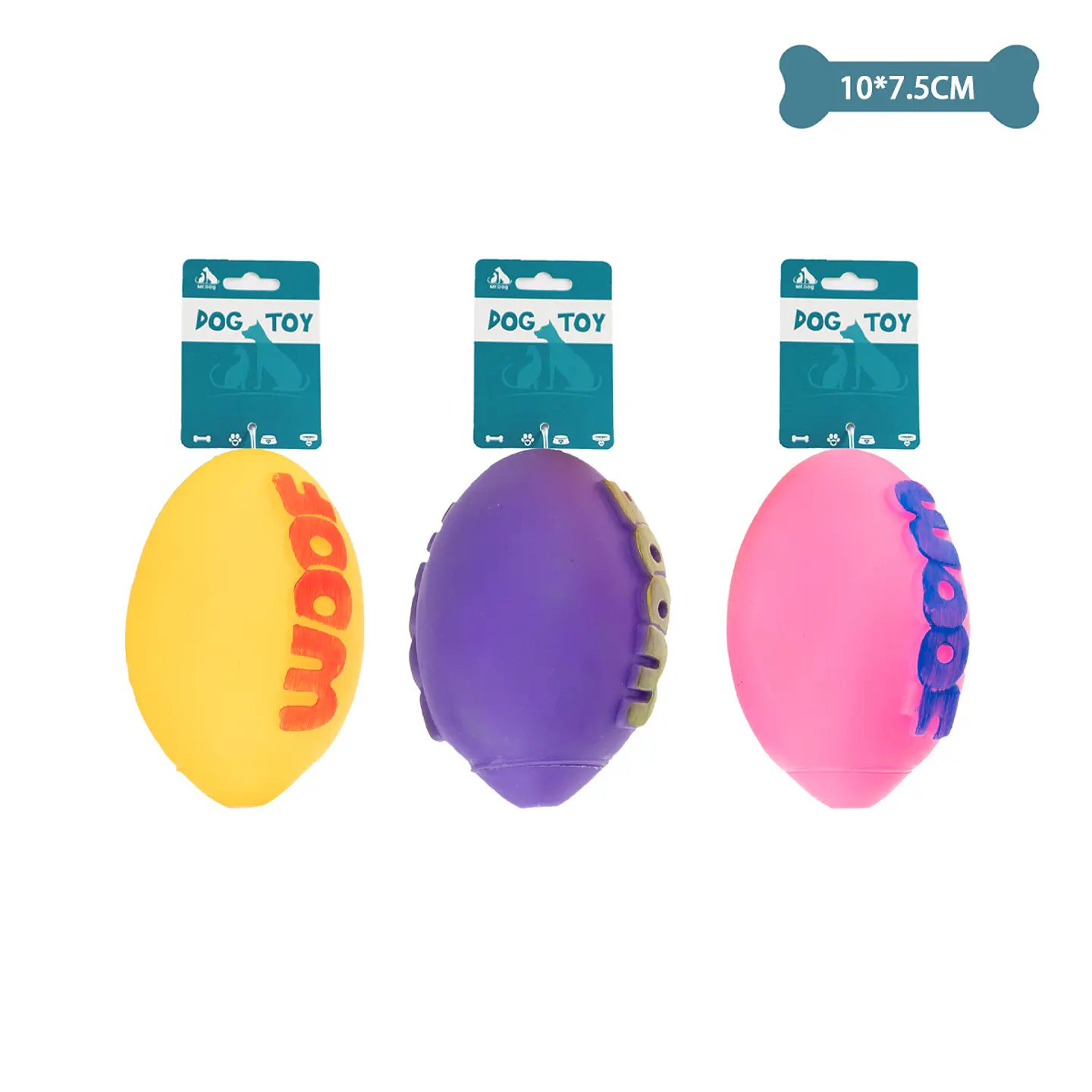 Balón de fútbol americano para perro color aleatorio 10*7.5cm 2