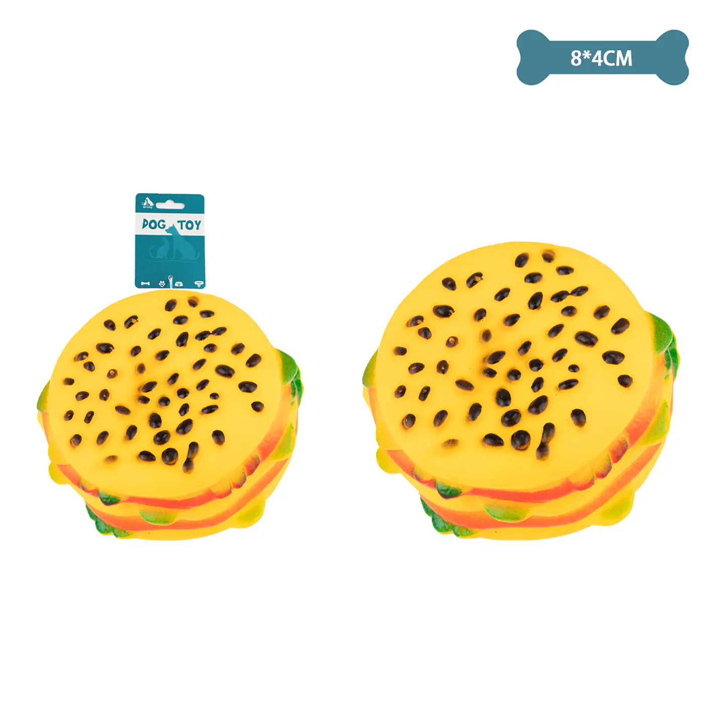 Juguete de hamburguesa para perro 8*4cm 1