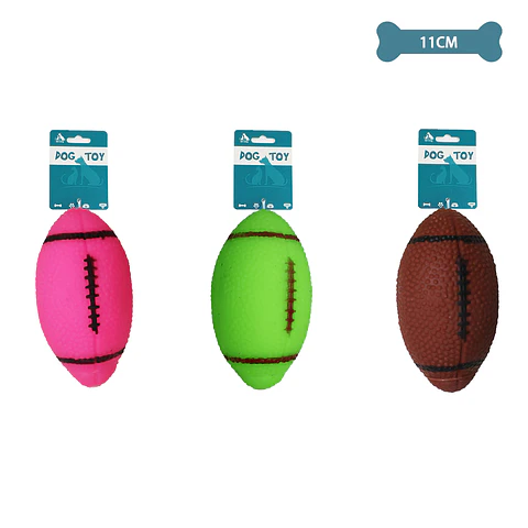 Balón de rugby para perros color aleatorio 11cm