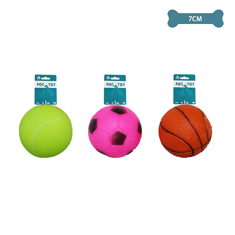 Pelota para mascotas diseño aleatorio 7cm