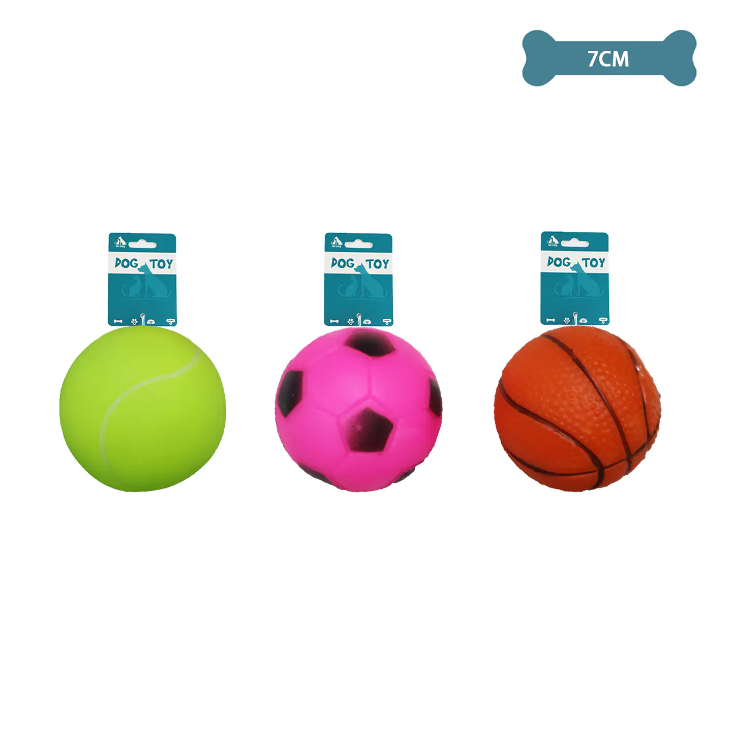 Pelota para mascotas diseño aleatorio 7cm 1