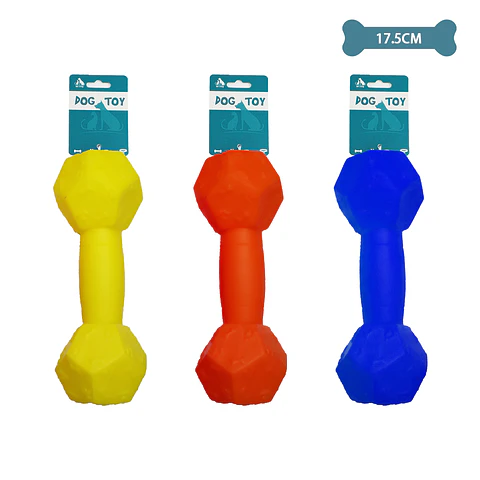 Mancuerna cuadrada para mascotas color aleatorio 17.5cm