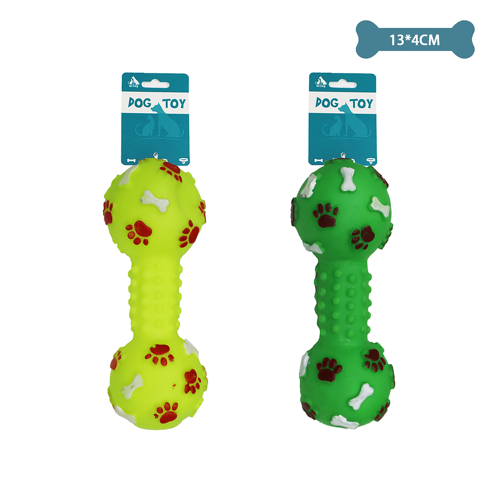 Juguete de mancuerna para mascotas color aleatorio 13*4cm 34g
