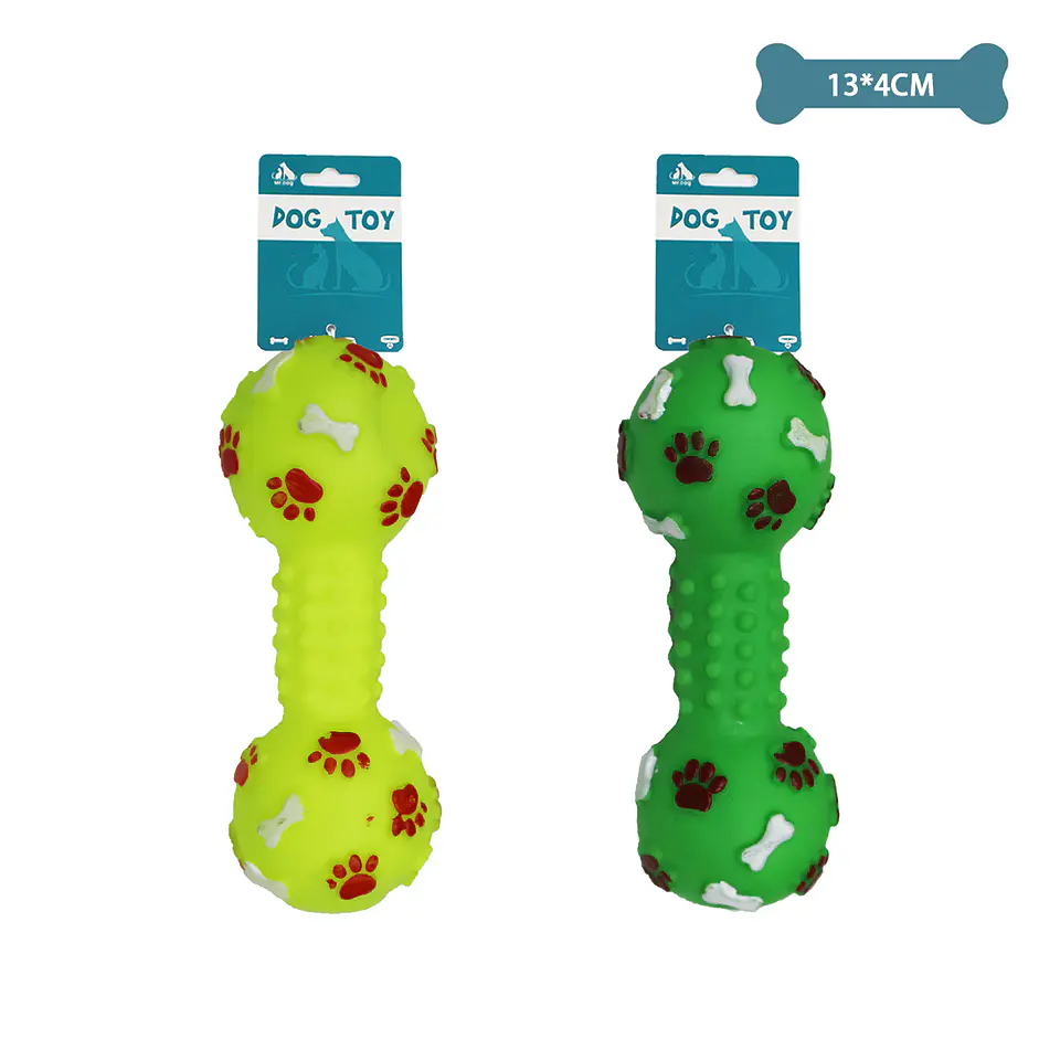 Juguete de mancuerna para mascotas color aleatorio 13*4cm 34g 1