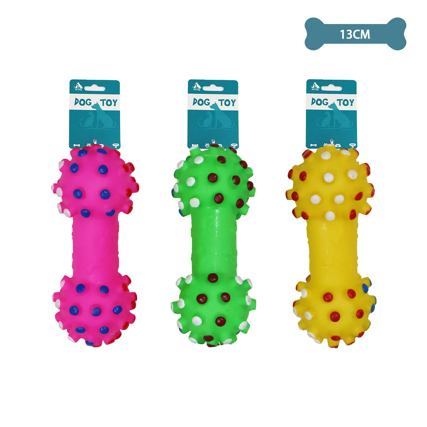 Juguete de mancuerna para mascotas color aleatorio 13cm 34g 1