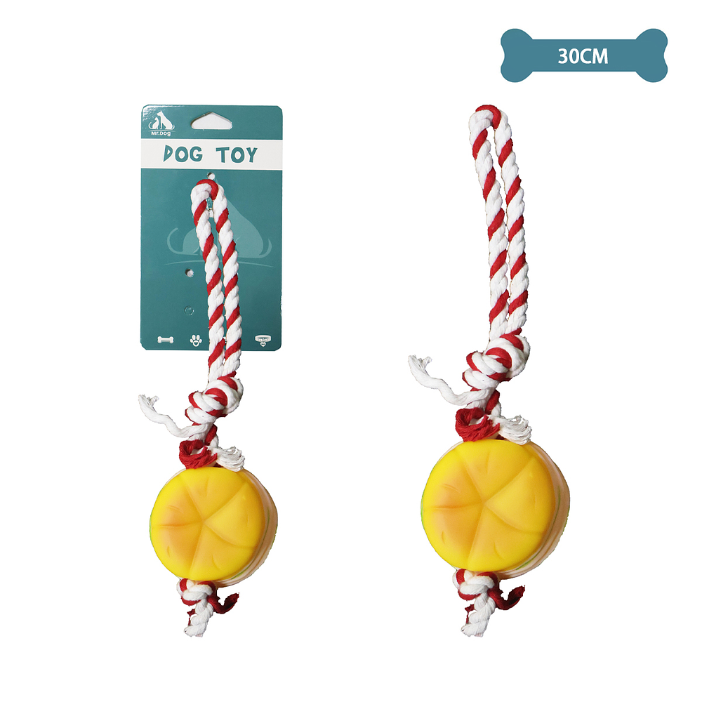 Hamburguesa con correa para mascotas 30cm 83g